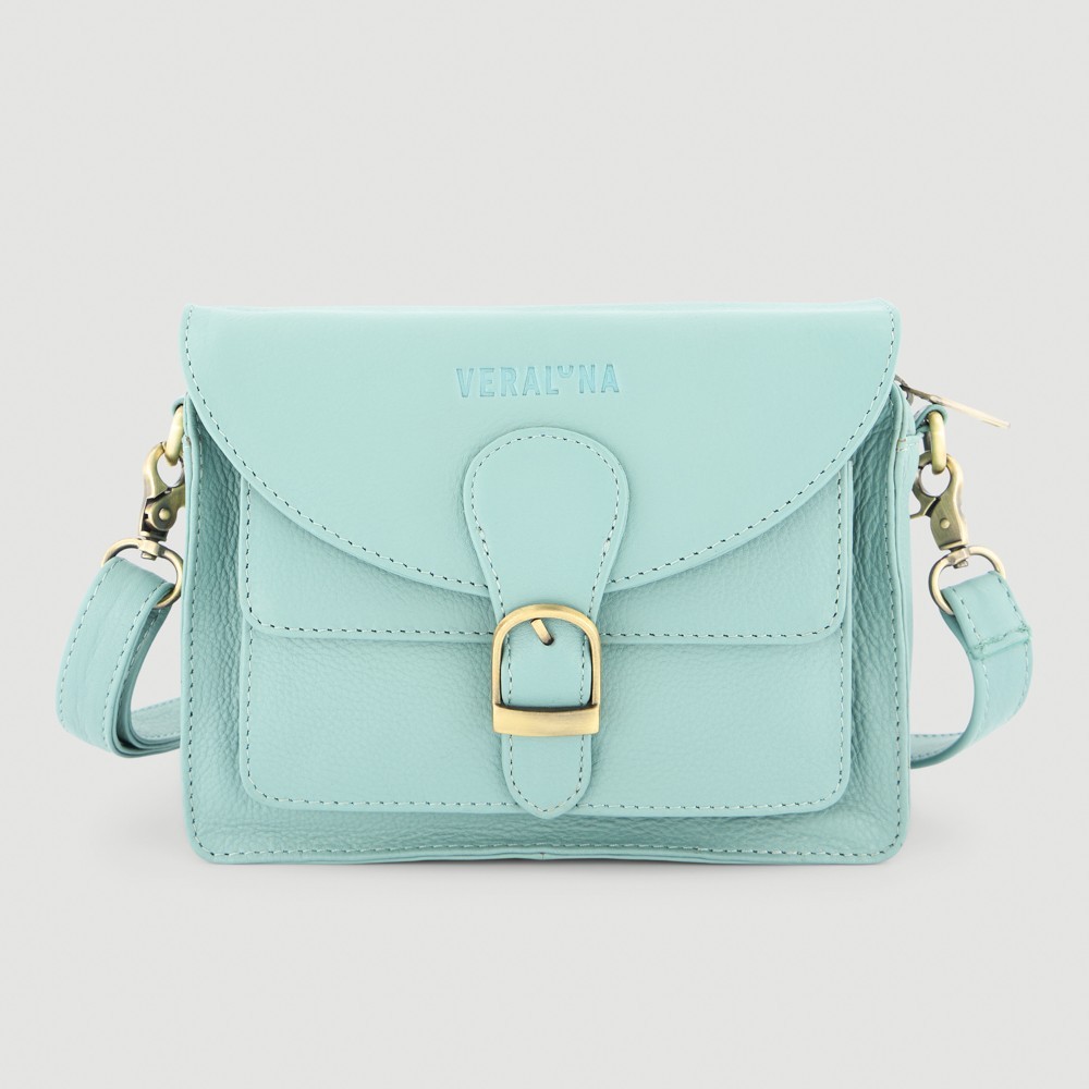 BOLSO HECHO A MANO DE PIEL MODELO TALA COLOR TURMALINA VERALUNA
