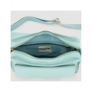 BOLSO HECHO A MANO DE PIEL MODELO TALA COLOR TURMALINA VERALUNA