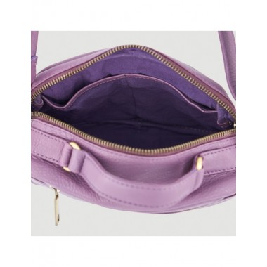 BOLSO HECHO A MANO DE PIEL MODELO CASTY COLOR PRUNO VERALUNA