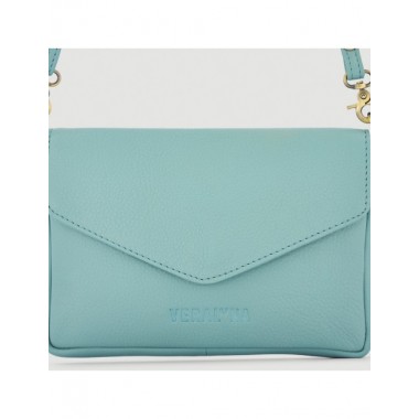 BOLSO HECHO A MANO DE PIEL MODELO SAMU COLOR TURMALINA VERALUNA