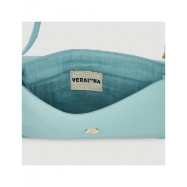 BOLSO HECHO A MANO DE PIEL MODELO SAMU COLOR TURMALINA VERALUNA