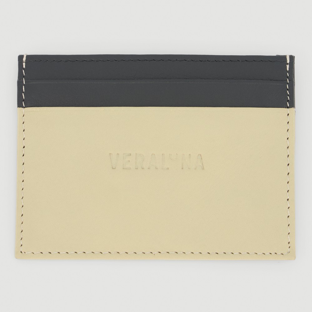 CARTERA HECHA A MANO DE PIEL MODELO JAYA SAUCE NEGRO VERALUNA