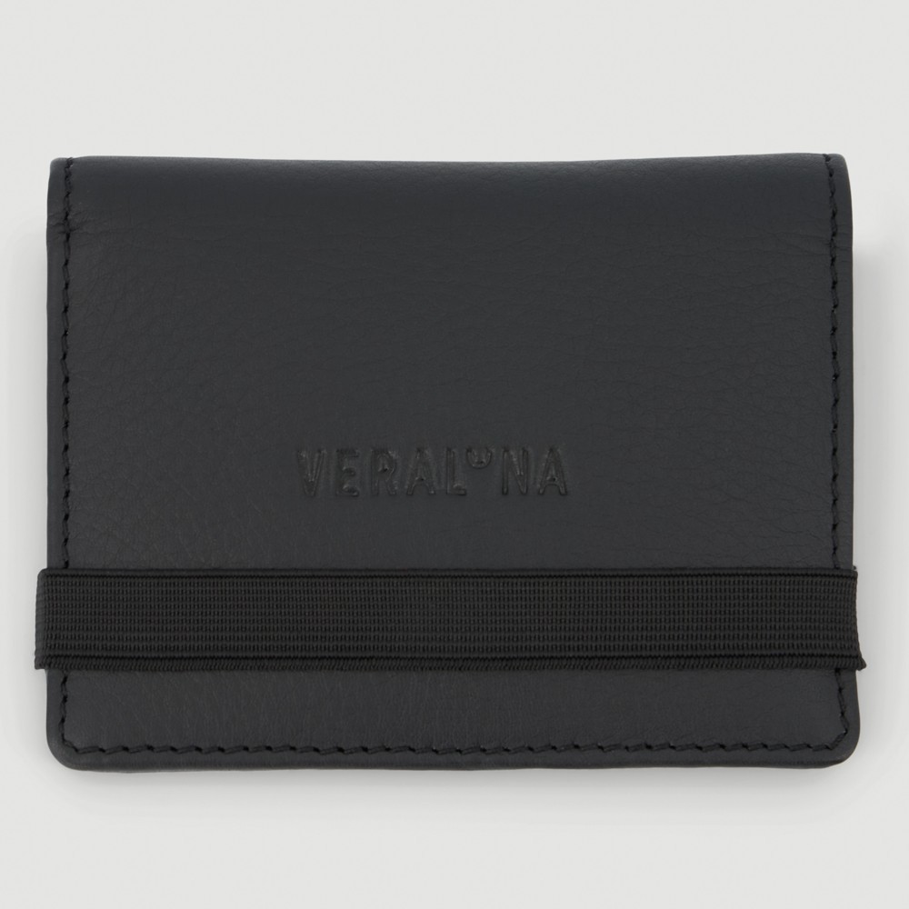 CARTERA HECHA A MANO DE PIEL MODELO JER COLOR NEGRO VERALUNA