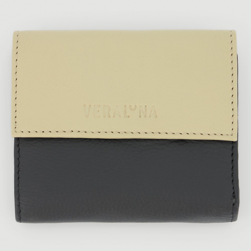 CARTERA HECHA A MANO DE PIEL MODELO ASO SAUCE NEGRO VERALUNA