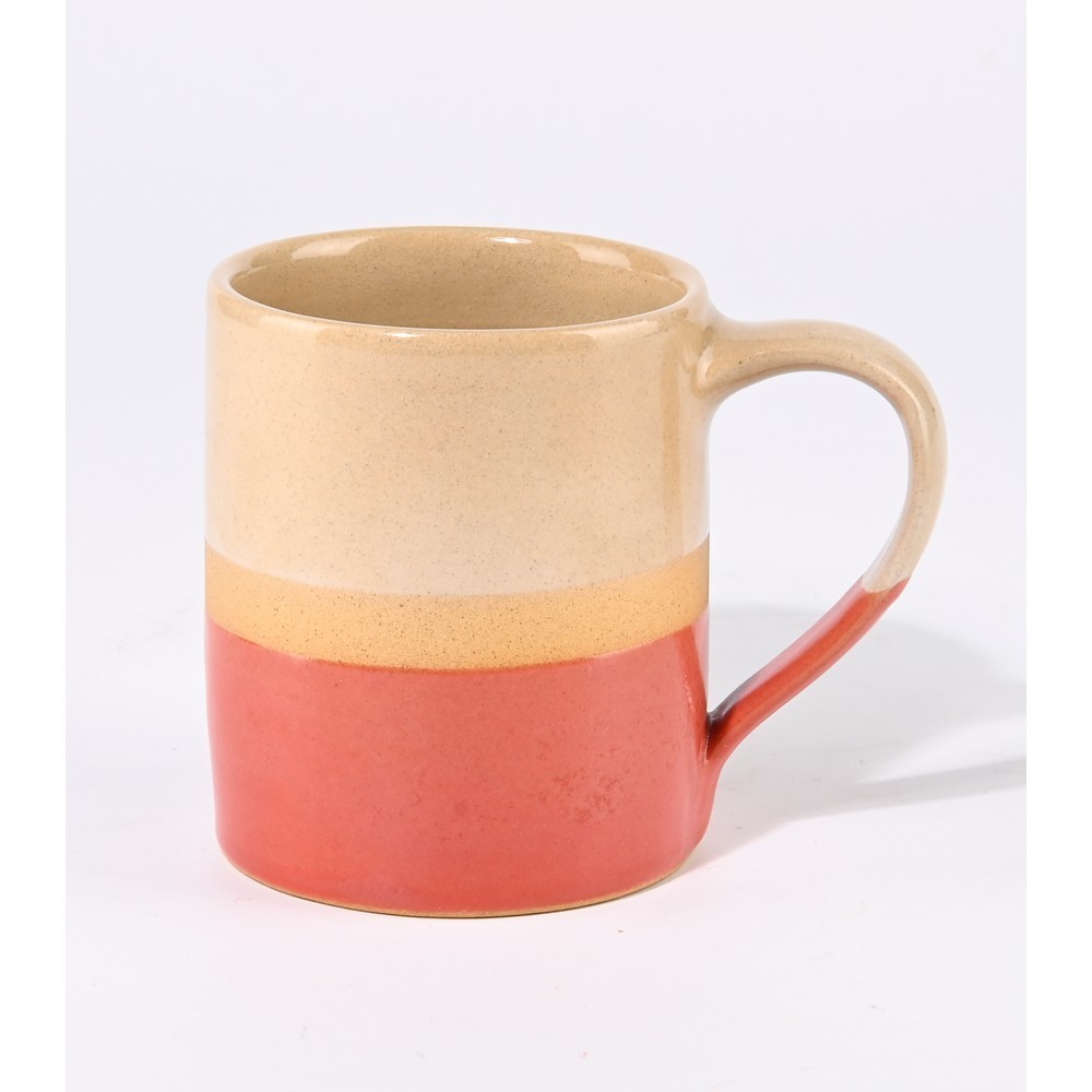 TAZA MUG CERAMICA BLANCO AMARILLO AMBAR