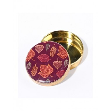 CAJITA ARTESANAL DE LATÓN MOTIVO OTOÑO