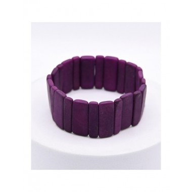 PULSERA ARTESANAL DE TAGUA COLOR BERENJENA