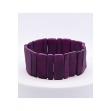 PULSERA ARTESANAL DE TAGUA COLOR BERENJENA