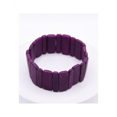 PULSERA ARTESANAL DE TAGUA COLOR BERENJENA