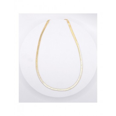 COLLAR ARTESANAL DE LATÓN CHAPADO EN ORO CON ESLABONES
