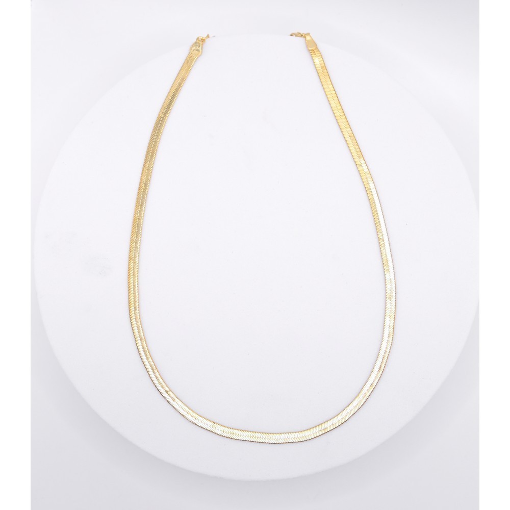 COLLAR ARTESANAL DE LATÓN CHAPADO EN ORO CON ESLABONES