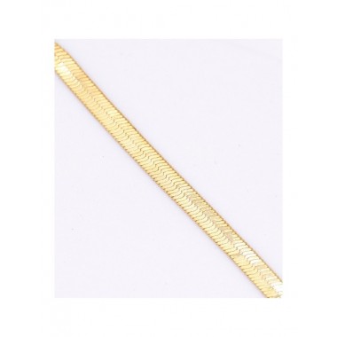 COLLAR ARTESANAL DE LATÓN CHAPADO EN ORO CON ESLABONES