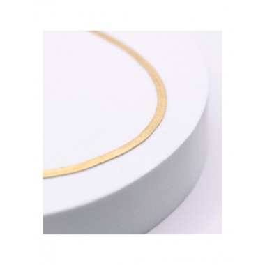 COLLAR ARTESANAL DE LATÓN CHAPADO EN ORO CON ESLABONES