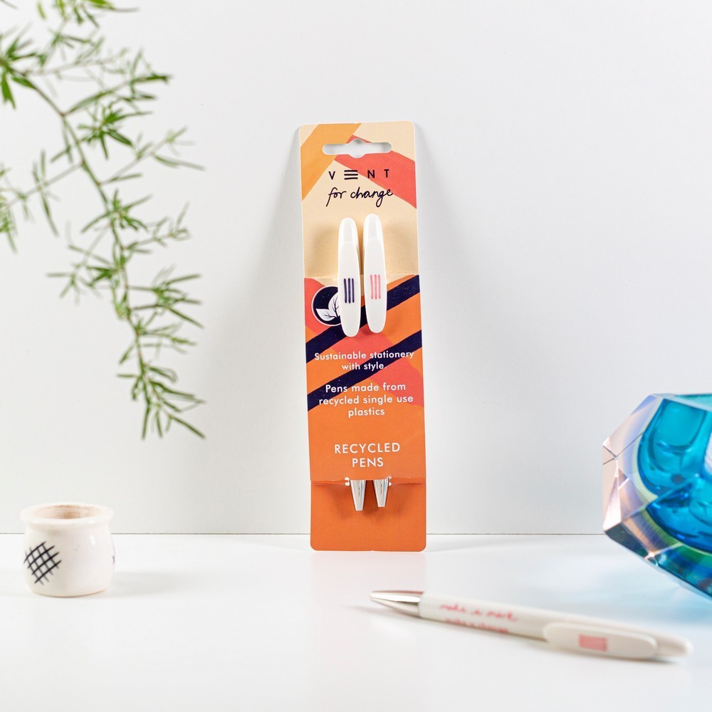 PACK DE 2 BOLIS DE PLASTICO RECICLADO ROSA