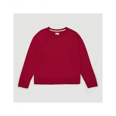 JERSEY DE MUJER DE ALGODÓN ORGÁNICO ONDA COLOR ROJO VERALUNA