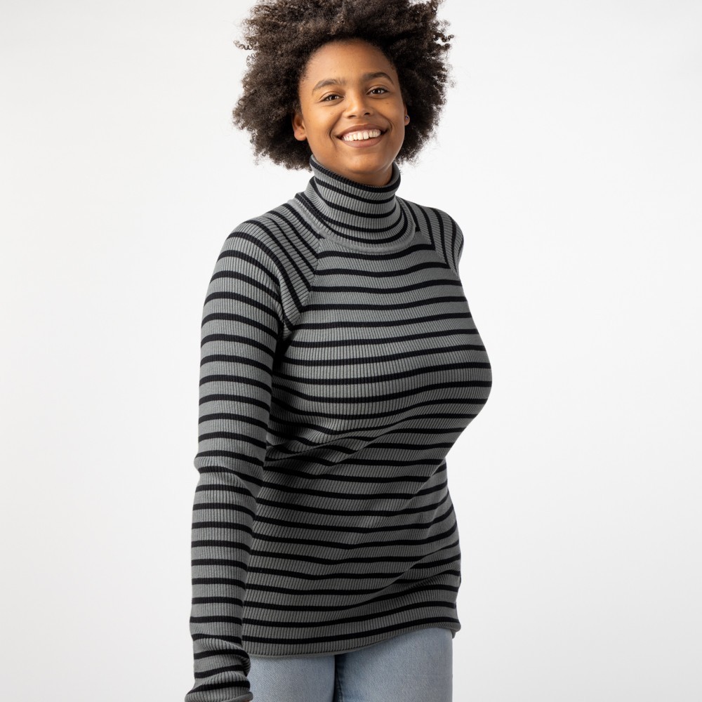 JERSEY DE MUJER DE ALGODÓN ORGÁNICO KAVEN COLOR CENIZA VERALUNA