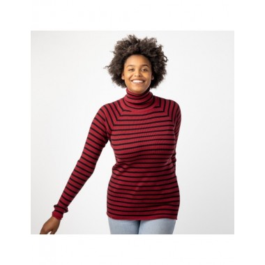 JERSEY DE MUJER DE ALGODÓN ORGÁNICO OMEGA COLOR ROJO VERALUNA