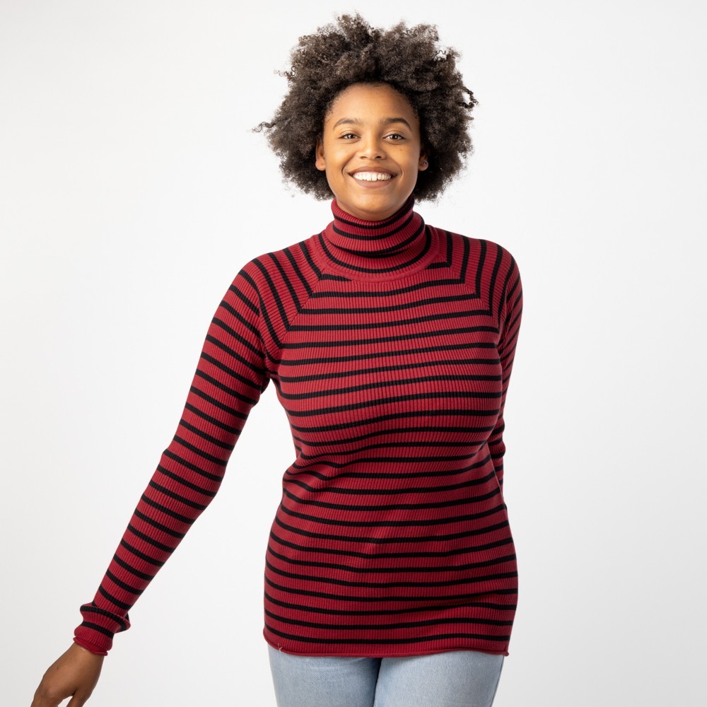 JERSEY DE MUJER DE ALGODÓN ORGÁNICO OMEGA COLOR ROJO VERALUNA