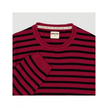 JERSEY DE MUJER DE ALGODÓN ORGÁNICO BRO COLOR ROJO VERALUNA