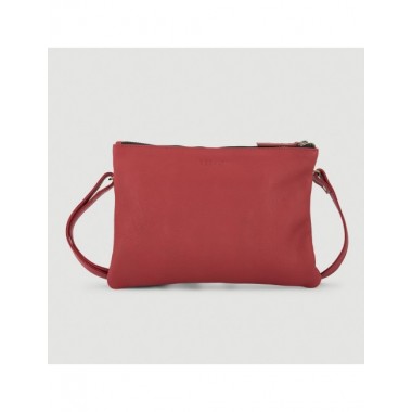 BOLSO HECHO A MANO DE PIEL MODELO SADISAR ROJO NEGRO VERALUNA