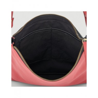 BOLSO HECHO A MANO DE PIEL MODELO CASNER ROJO NEGRO VERALUNA