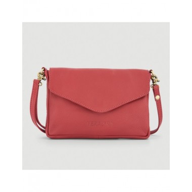 BOLSO HECHO A MANO DE PIEL MODELO SAMU COLOR ROJO VERALUNA