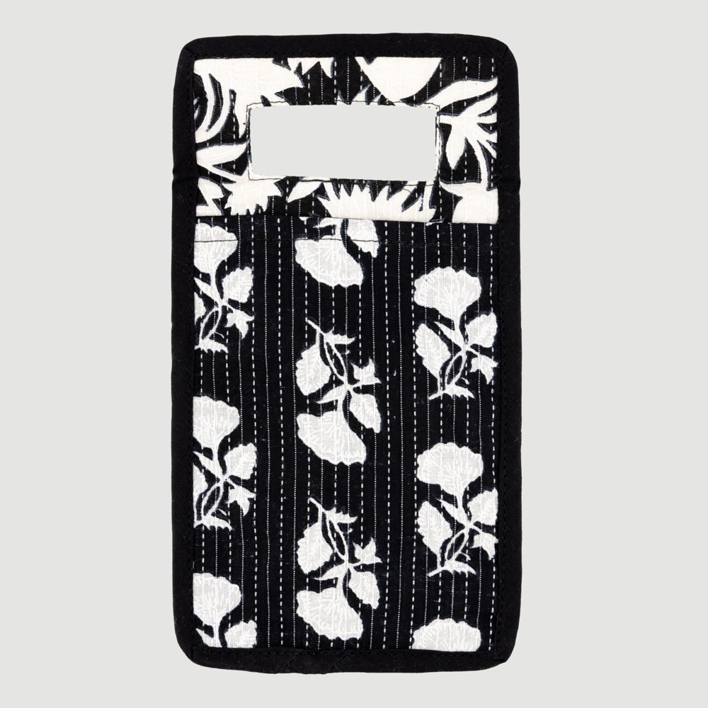 FUNDA CUELGA MOVIL DE ALGODÓN CON MOTIVOS BLANCO NEGRO