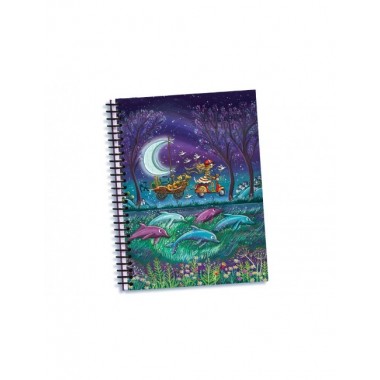 CUADERNO DE PAPEL RECICLADO MOTIVO ANCLAS 10X14 CM