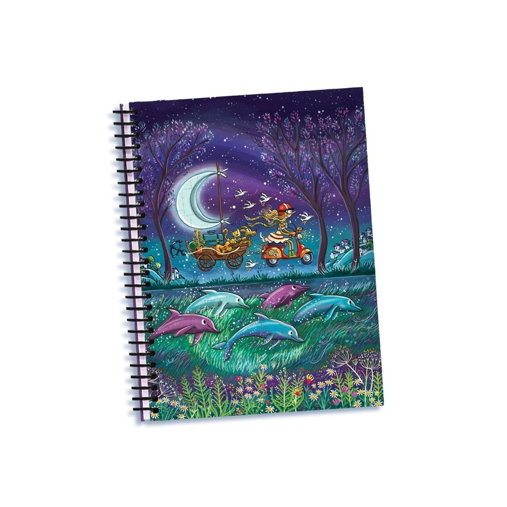 CUADERNO DE PAPEL RECICLADO MOTIVO ANCLAS 10X14 CM