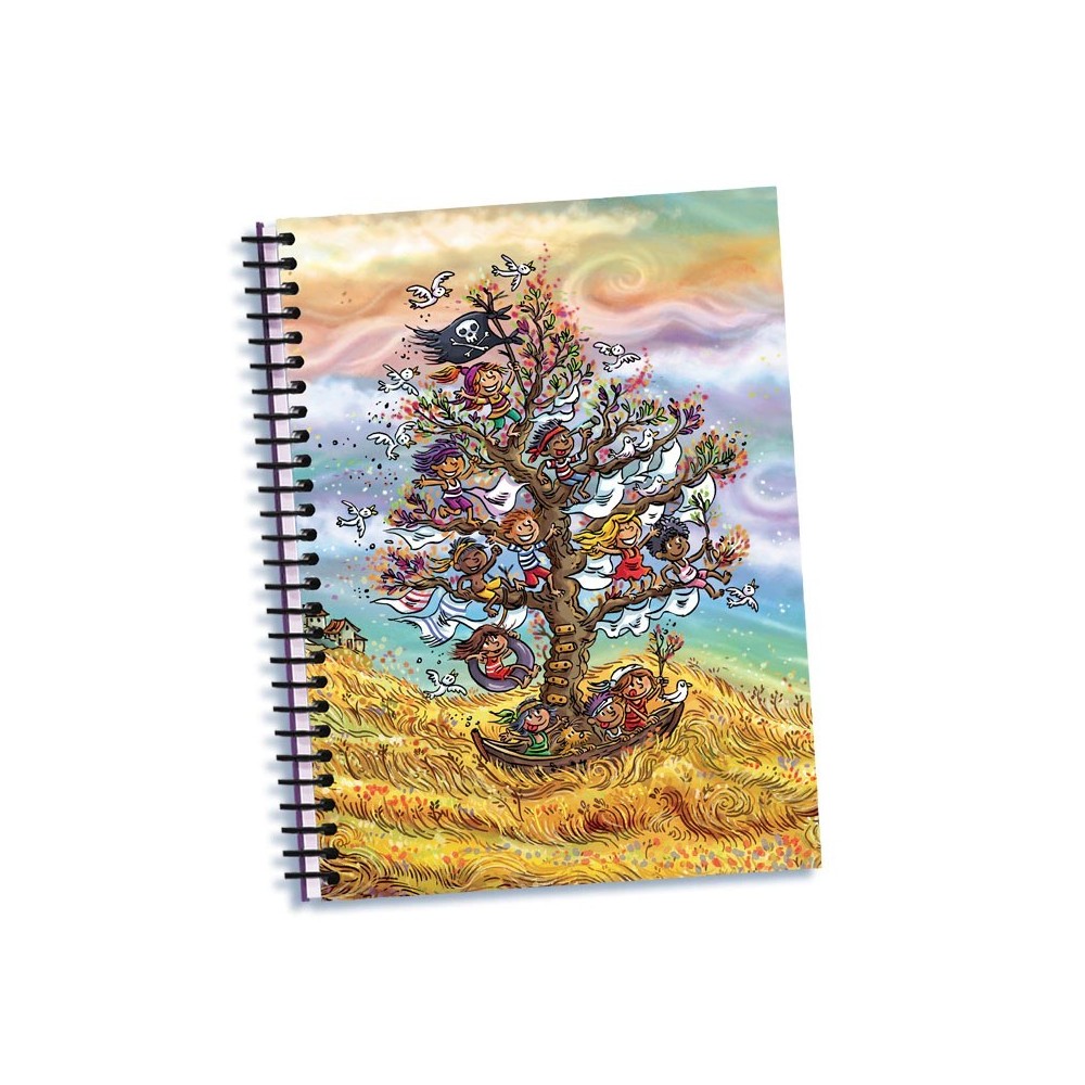 CUADERNO DE PAPEL RECICLADO MOTIVO JUEGO 10X14 CM