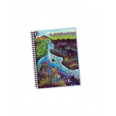 CUADERNO DE PAPEL RECICLADO MOTIVO BUCEO 14X19,5 CM