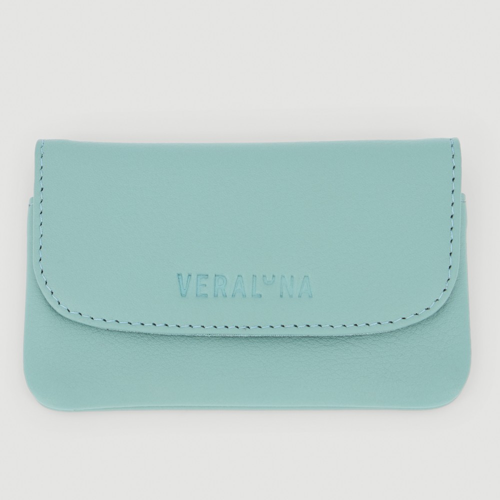 MONEDERO HECHO A MANO DE PIEL MODELO ARLI TURMALINA VERALUNA