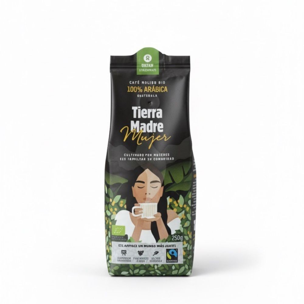 CAFÉ MOLIDO ECOLÓGICO 100% ARÁBICA MUJER 250g TIERRA MADRE