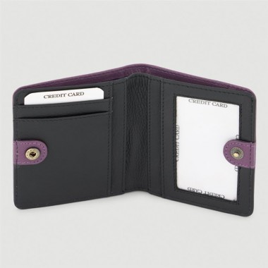 MONEDERO HECHO A MANO DE PIEL MODELO KIT PRUNO NEGRO VERALUNA