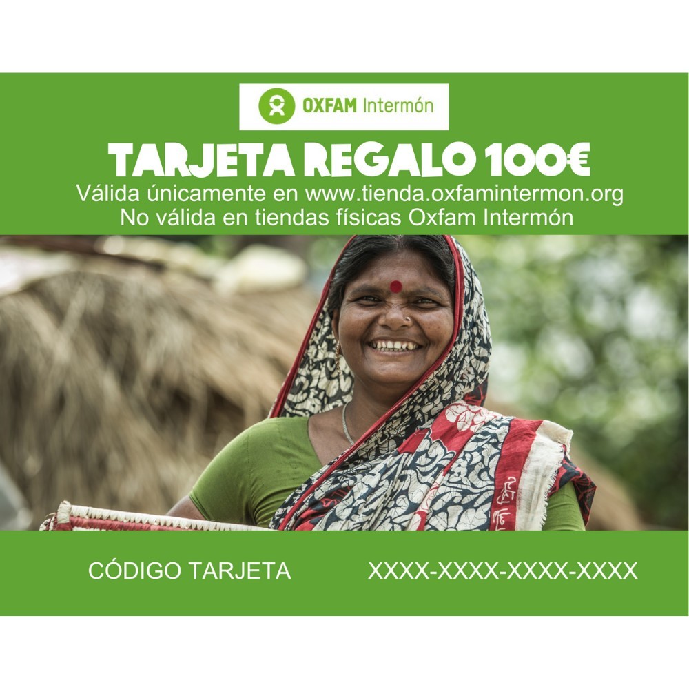 Tarjeta regalo 100€ I Tienda online Oxfam Intermón