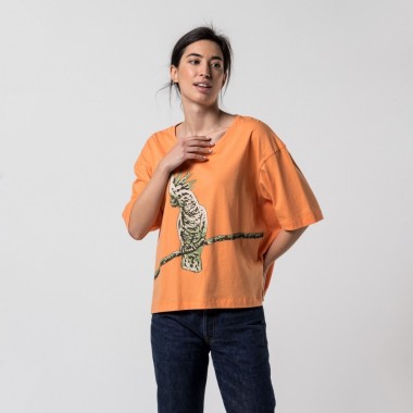 Camiseta Mujer Comercio Justo Naranja