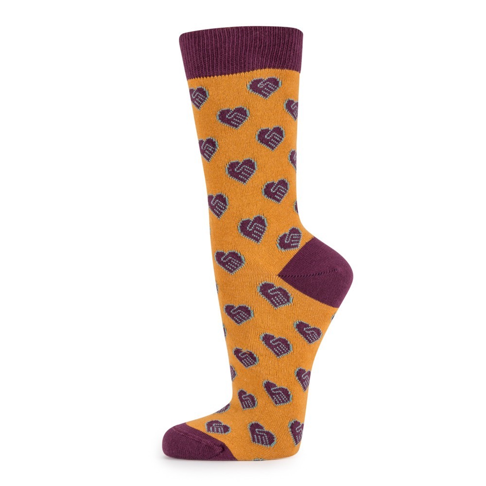 VERALUNA SOCKS HEARTS YELLOW