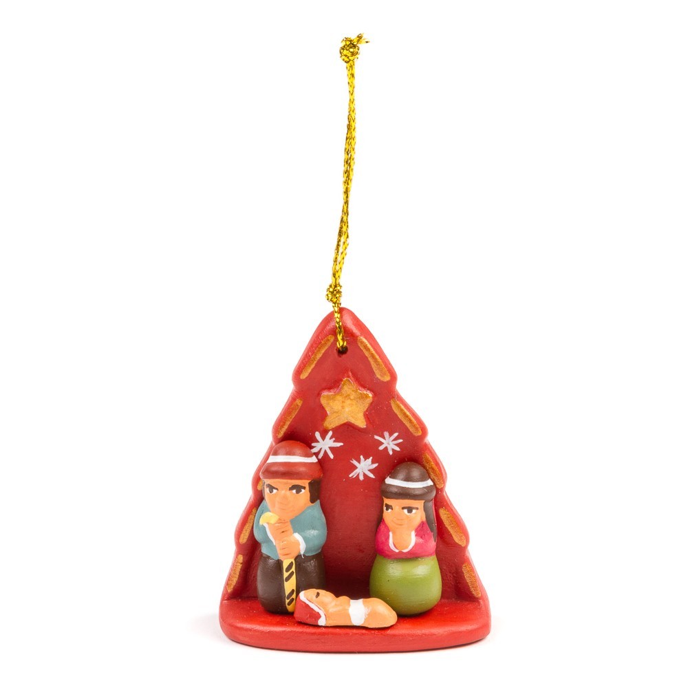 BELEN COLGANTE ARBOL NAVIDAD ROJO BELEN COLGANTE ARBOL NAVIDAD ROJO