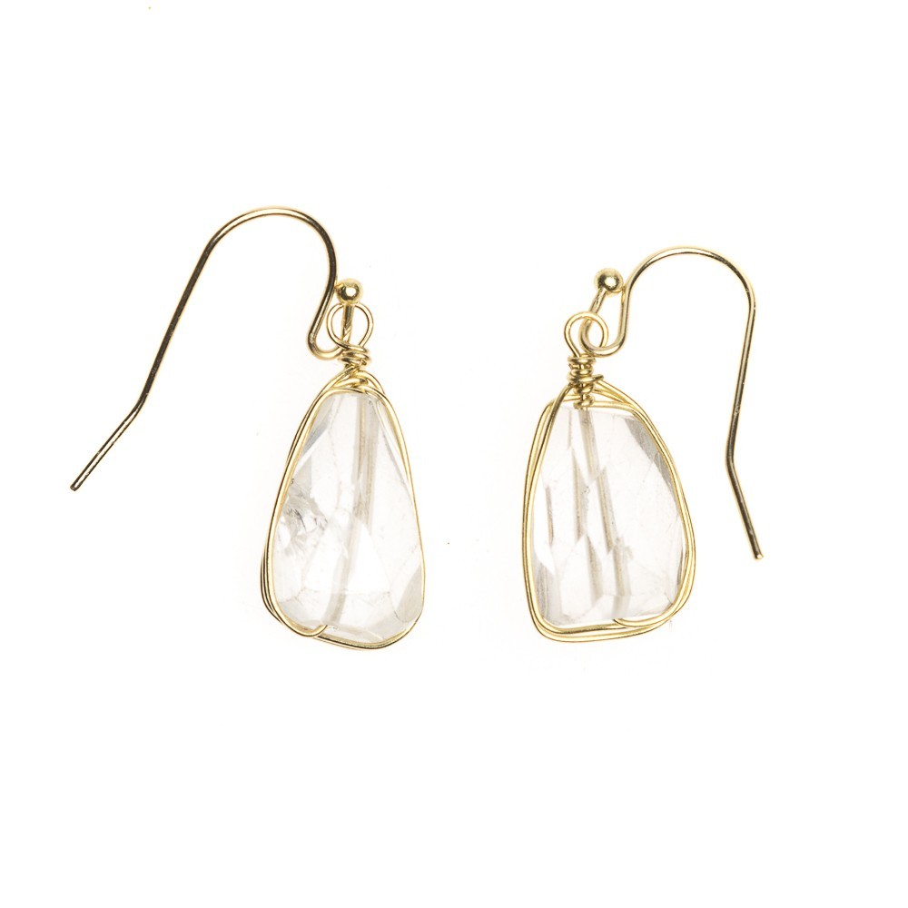 PENDIENTES PIEDRA BLANCA TRANSP