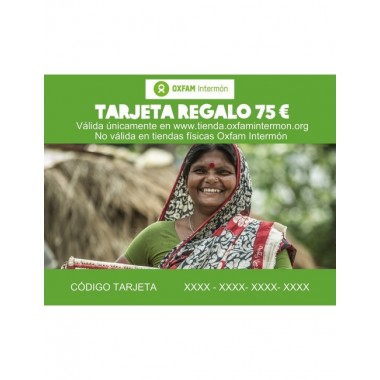 Tarjeta regalo 75€ I Tienda online Oxfam Intermón